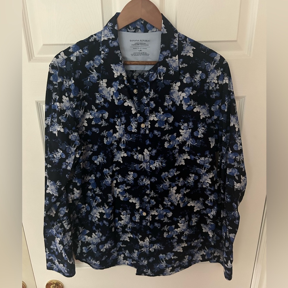 Banana Republic Floral Poplin Shirt